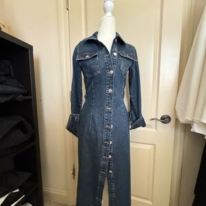 Denim Button-Up Dress